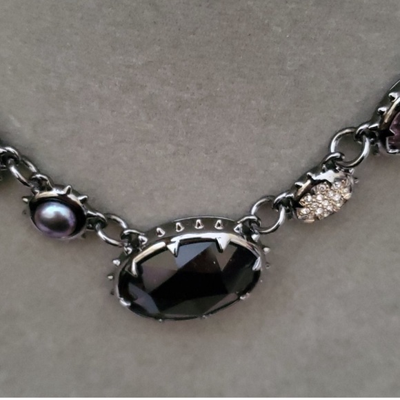 Alexis Bittar Silver Necklace - Sparkling Purple Jewels, Victorian Elegance - Picture 2 of 3